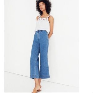 MADEWELL Emmett Wide Leg Crop High Rise Jeans